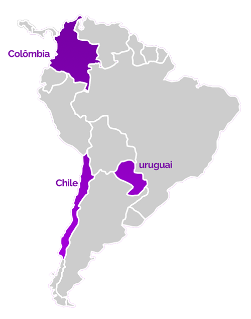 Atendimento Loccus - América Latina - Chile, Uruguai e Colômbia